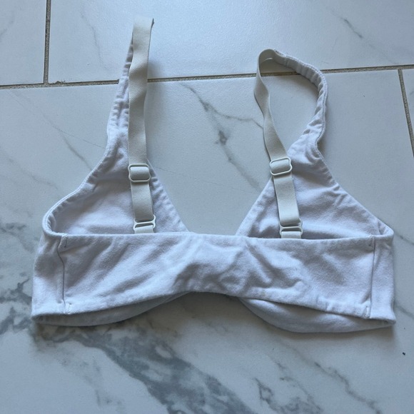 SKIMS cotton twist bralette white color size small - Picture 2 of 3